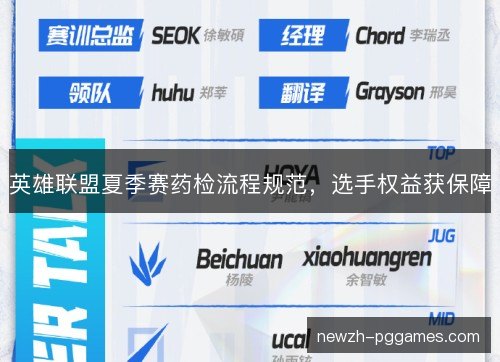 英雄联盟夏季赛药检流程规范，选手权益获保障